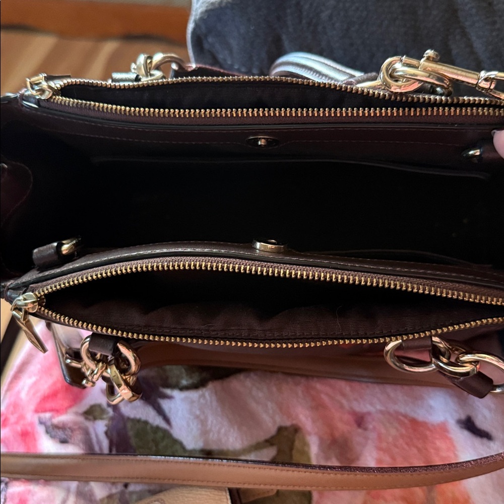 Coach Dark Purple Floral Crossbody Bag - Picture 3 of 4